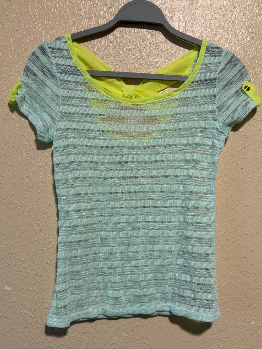 Vintage YoYo 5 Shirt‎ Size Medium Sheer Y2K Stretchy